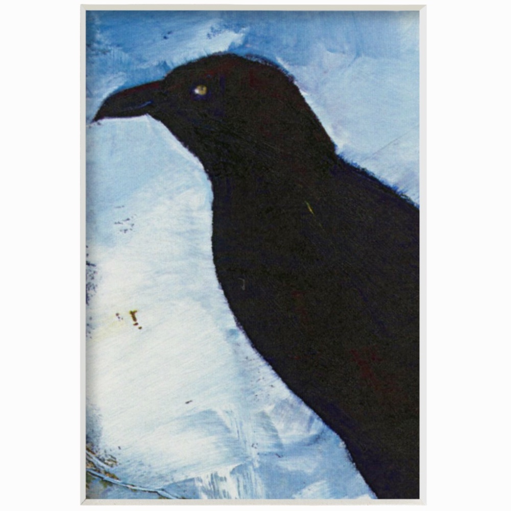 Crow Print in Mat from original painting by Kathy Morton Stanion - Crow 4